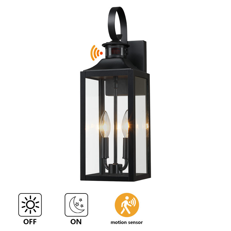 Radan Pankova 19"-2 light Wall Light with Dusk to Dawn and Motion Sensor