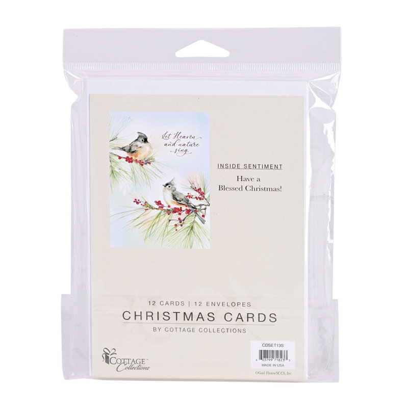 Ensemble de cartes de Noël «Let Heaven and Nature»