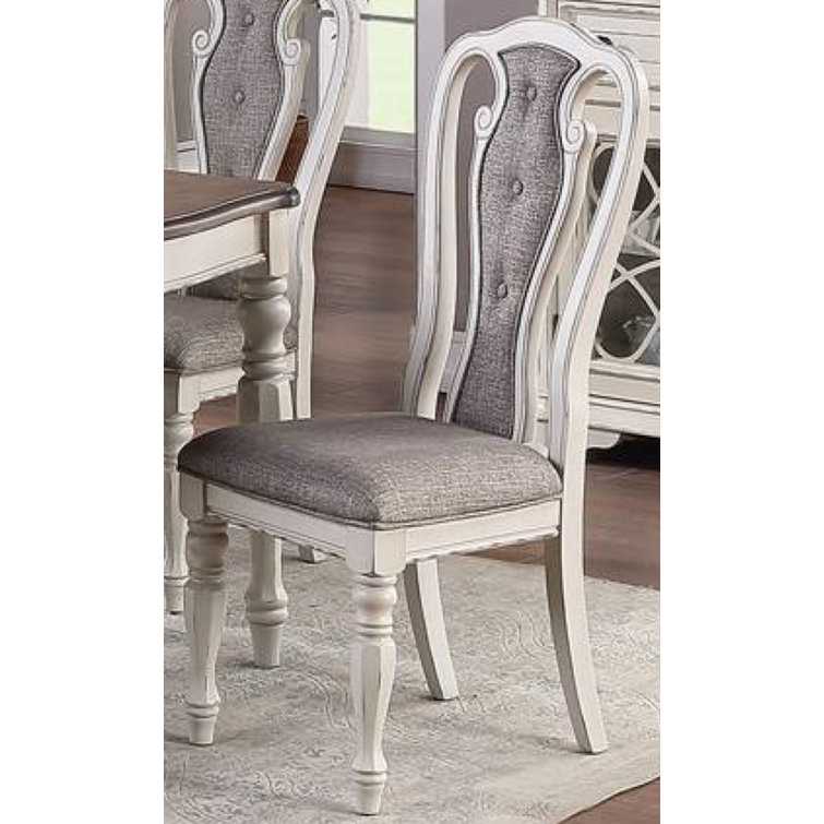 Zeusyyi Tufted Queen Anne Back Side Chair Dining Chair in Gray