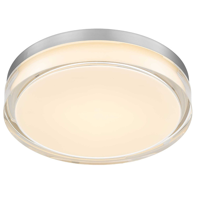 Integrated LED Chrome Flush Mount Ceiling Light