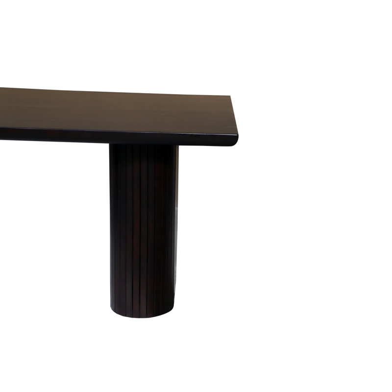 Table de salle à manger en bois massif, Noir