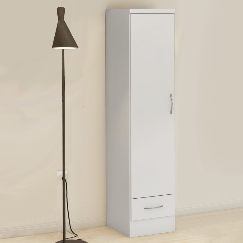 Cascio 1 Door Wardrobe, White