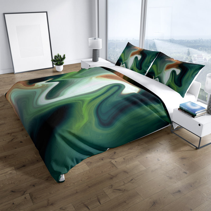  Ensemble de housse de couette Smoke Swirls, Housse de couette très grand et 2 taies