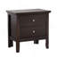 Chic Espresso Nightstand With Storage Drawers