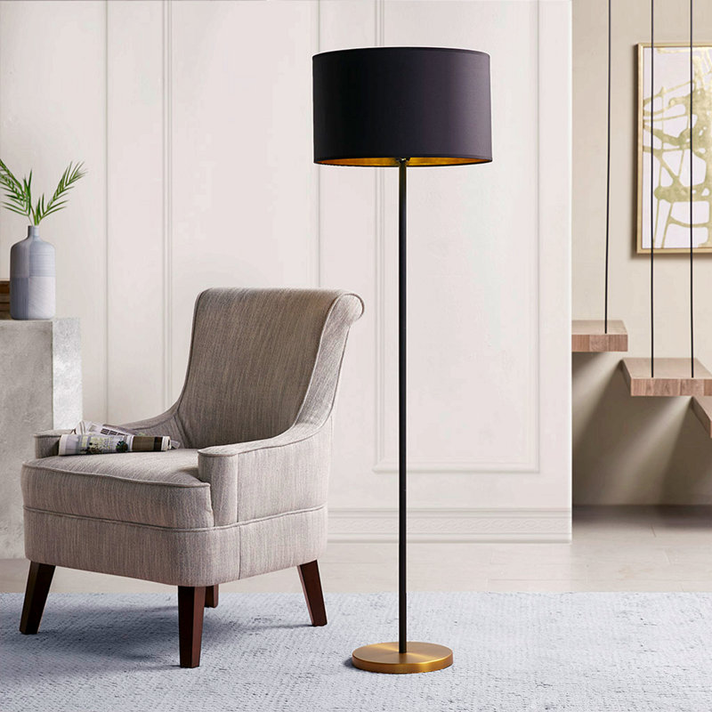 Lampe sur pied en métal