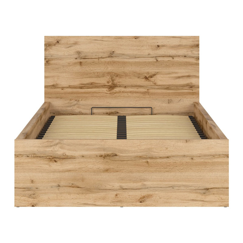 Kennet Ottoman Bed with Lift-Up Storage, Small Double (120 x 200cm), Oak Wotan
