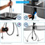Modern Single-Handle Pull-Down Sprayer Kitchen Faucet with Soap Dispenser in Stainless Steel