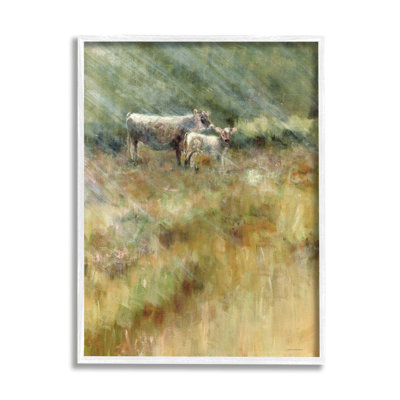 " Sunlit Cattle Grazing Field " by Kamdon Kreations