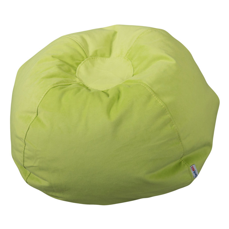 Fauteuil poire standard classique, Flash Green Polyester, 15"H x 26"W x 26"D