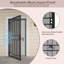32 po. X 80 po. Porte de sécurité universelle en acier thermolaqué réversible à fixation en surface noire avec écran en métal déployé-122430818-122430820