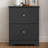 Blaklee Modern 23.7" 2-Drawer Nightstand-494080699-508339041