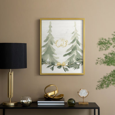 «Christmas Holiday Art», reproduction encadrée Ccclxxii - bois massif