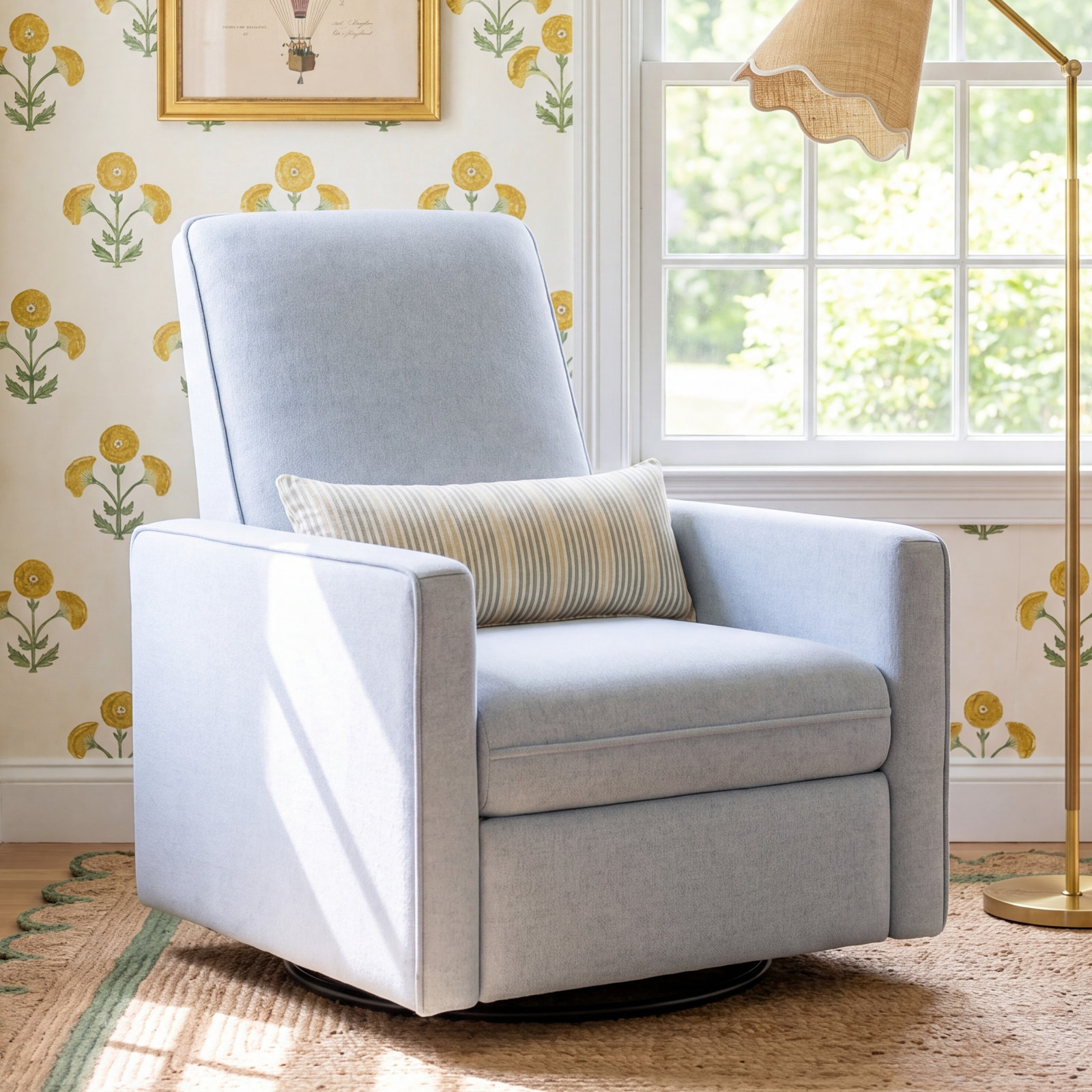 Penny Swivel Glider, Blue