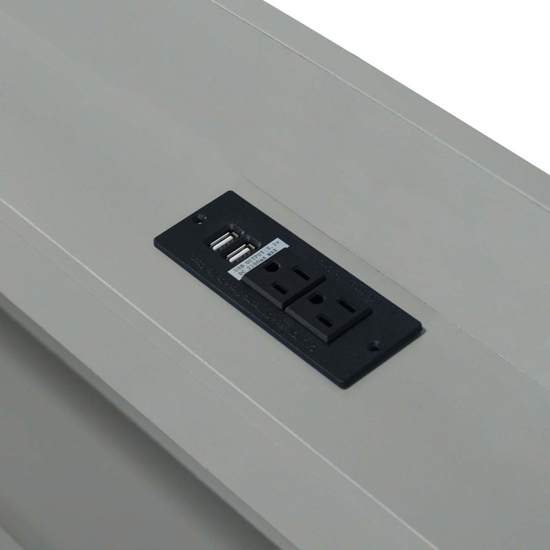 Lit plateforme Viviann, Simple TG, gris