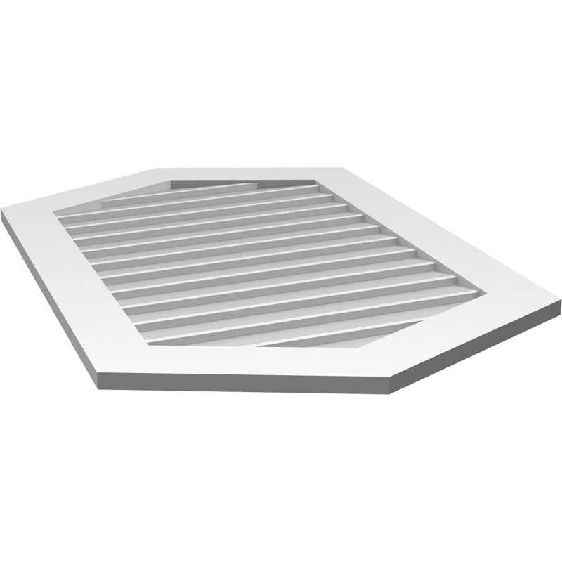 Ventilé vertical à pignon vertical en uréthane 5/12, H 42 po x l 28 po x P 1 po