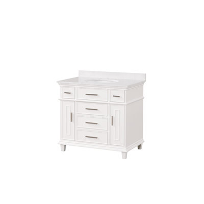 36" Single Sink Bathroom Vanity-White