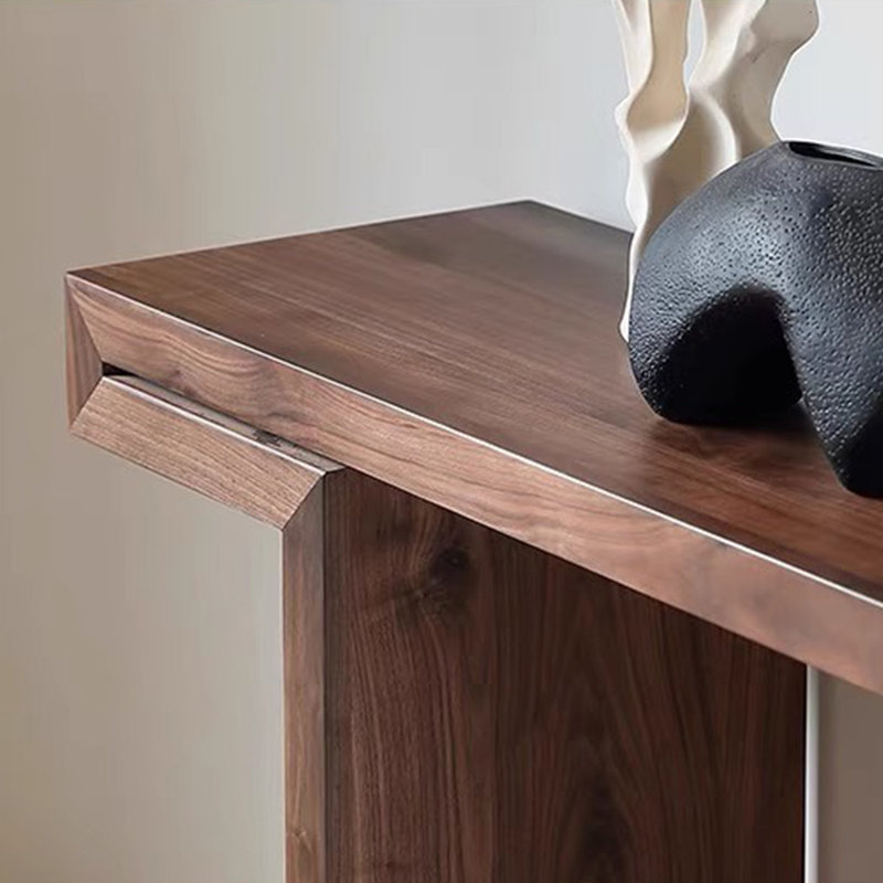 Console minimaliste de style chinois, H 31,5 po x l 47,2 po x P 13,8 po, Brun