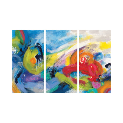 «Racing Forms», ensemble d'art mural sur toile tendue (ensemble de 3)