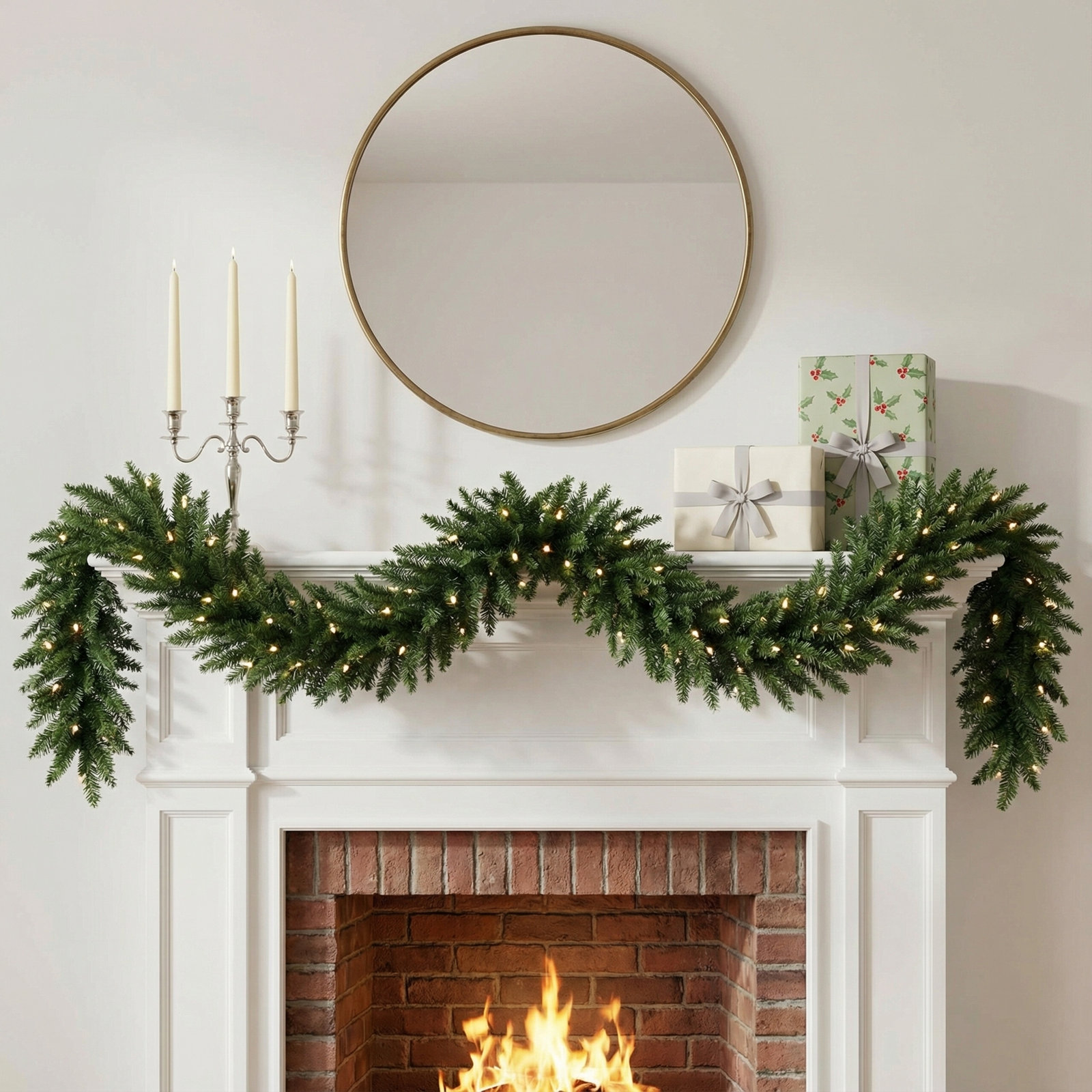 Oregon Fir 108'' in. Faux Fir Garland