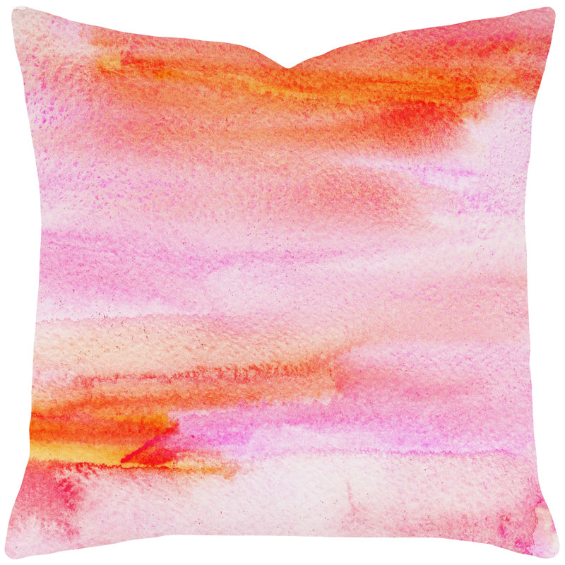 Housse de coussin en coton aquarelle/insert, 16 po x 16 po