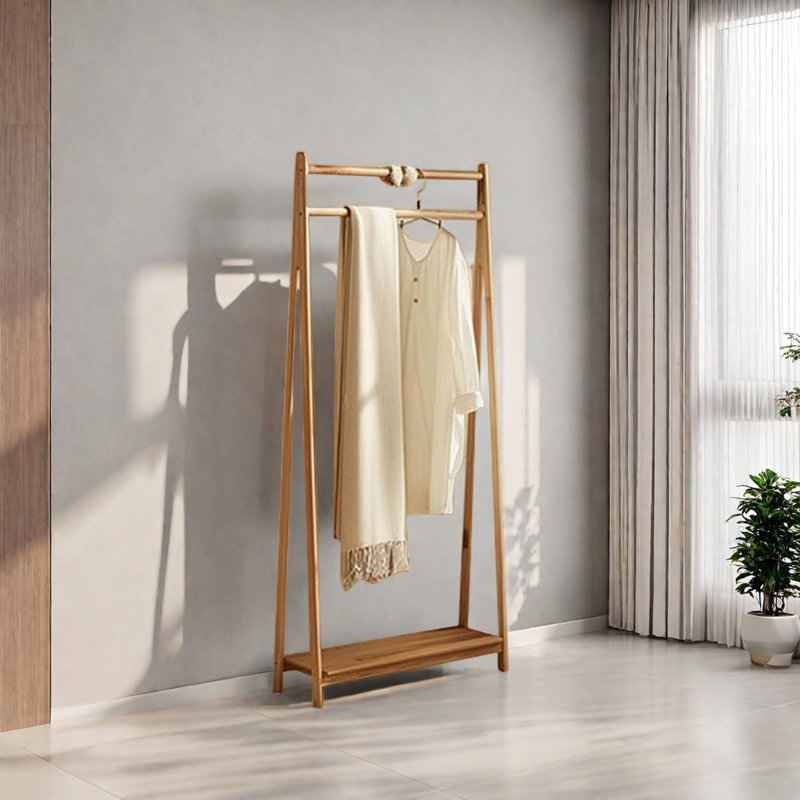Durable Ash Wood Coat Rack with Sturdy