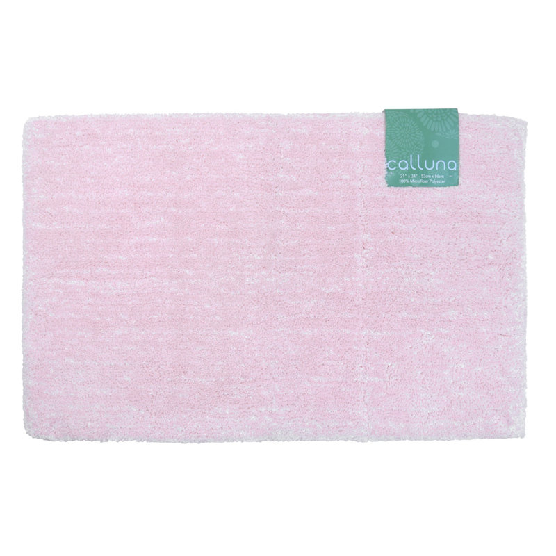 Tapis de bain chiné, Rose