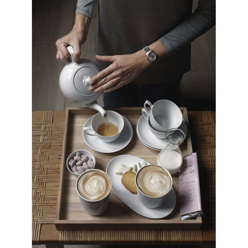 Royal Copenhagen White Fluted Teacup & Saucer