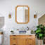 Armoire à miroir murale en bois avec tablettes de rangement, miroir de pharmacie