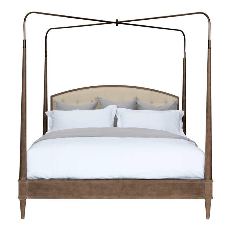 Anderkit Upholstered Four Poster Bed, Tuck Linen, Casa Blanca