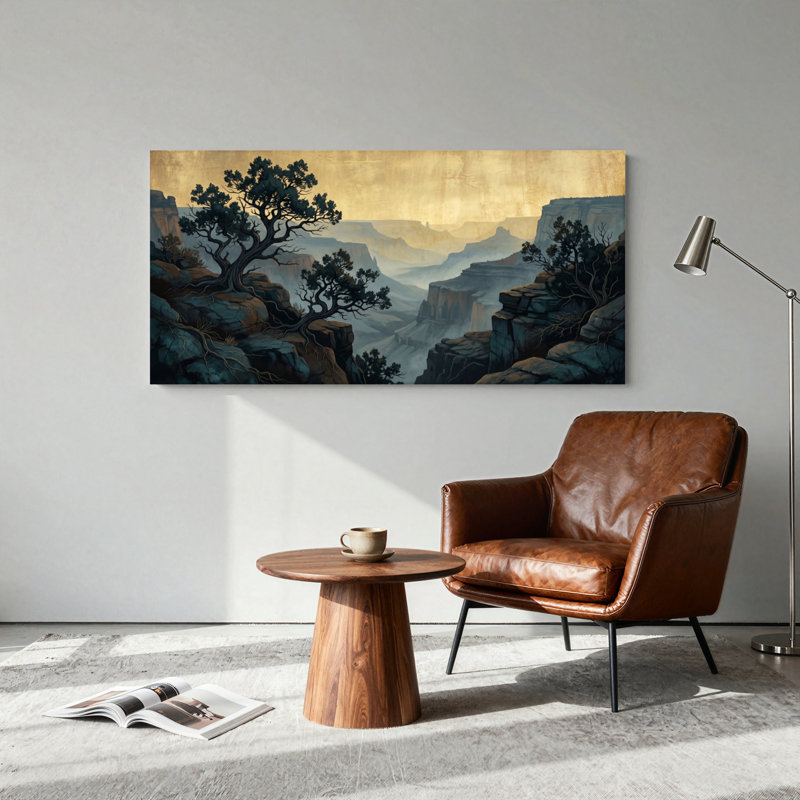Ensemble de 1 tableau sur toile Canyon Vista, 46“W x 24”H, Wrapped Canvas