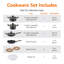 Batcheller 10 - Piece Stoneware Cookware Set