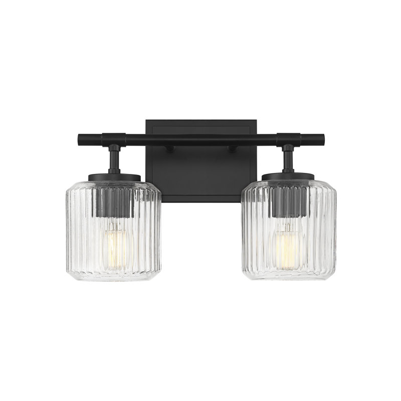 Braggs 2 Light Vanity, Matte Black