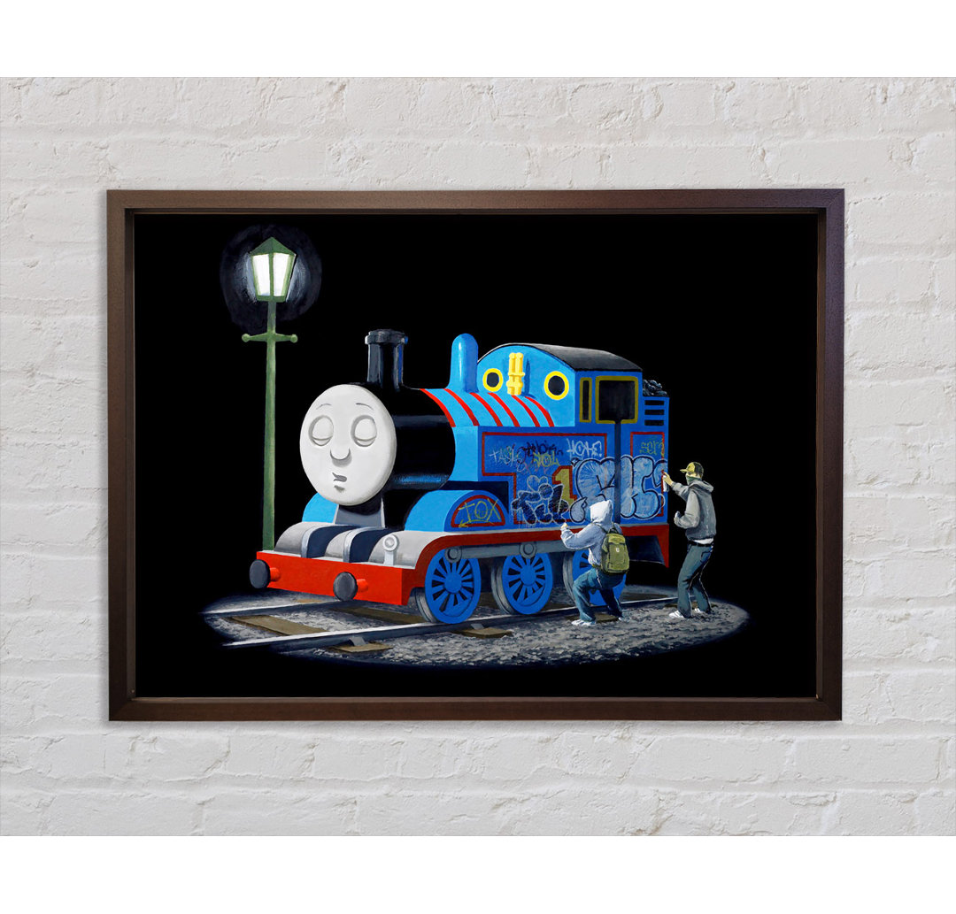 Thomas The Tank Graffiti - Einzelner Bilderrahmen Kunstdrucke auf Leinwand