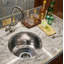 Brightwork 15-Inch Hand Hammered Round Stainless Steel Bar Sink-94847967