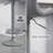 Modern Gray PU Leather Bar Stools Set of 2 with Swivel, Height Adjustment, and Ergonomic Back-1352299259