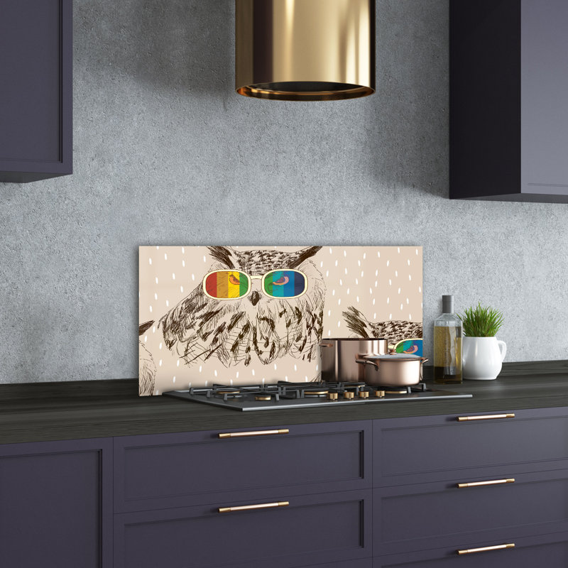 Larisa 50cm W x 100cm L Glass Peel and Stick Panel