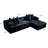 107.9“Boneless Couches L Shaped Cloud Couch Modular Sectional Sofa with Chaise, Boucle Channel Tufted Design, Living Room Furniture .-186564022-186564016