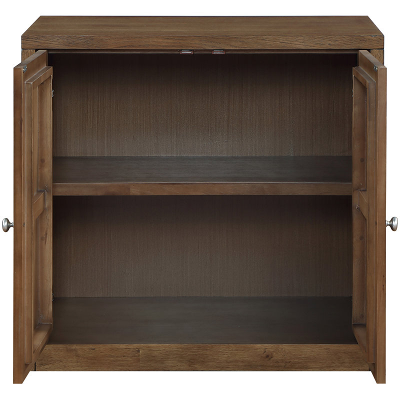 Gerardi Solid Wood And Oak Veneer Sideboard/Buffet, Brown