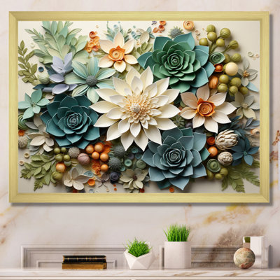 Plantes vertes succulentes sereines - Art mural