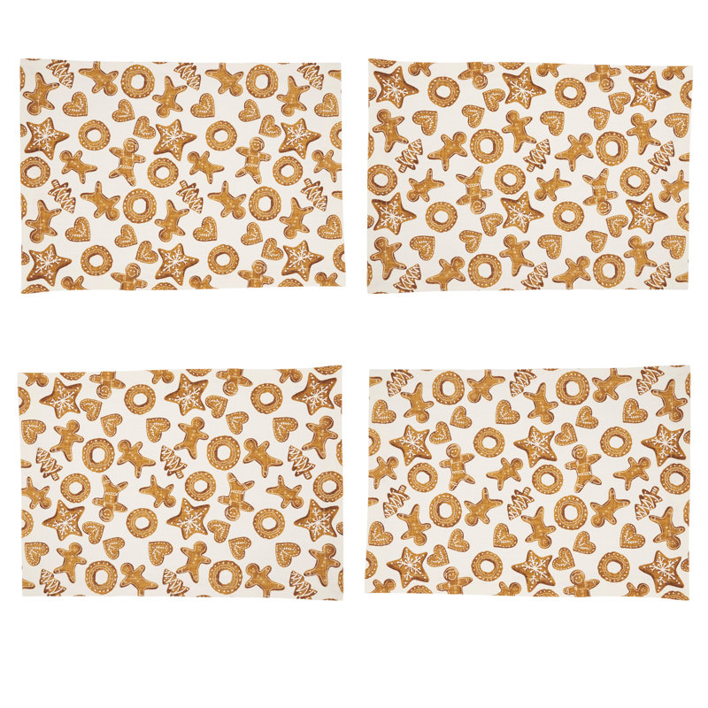 Napperons Gingerbread Design (ensemble de 4)