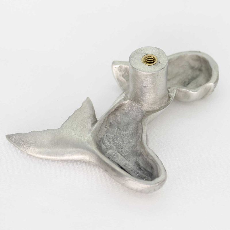 3" Mermaid Left Facing Knob, Brushed Nickel