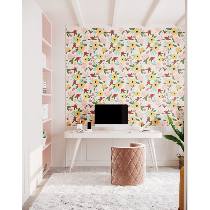 Helvey 7m x 75cm Wallpaper Roll, Beige