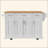 54Inch Large Kitchen Island With Rubber Wood Drop Leaf, Embossed Texture Rolling Kitchen Cart On 4 Wheels With 4 Doors And 3 Drawers, Kitchen Island With Storage For Kitchen, Dining Room-427763501