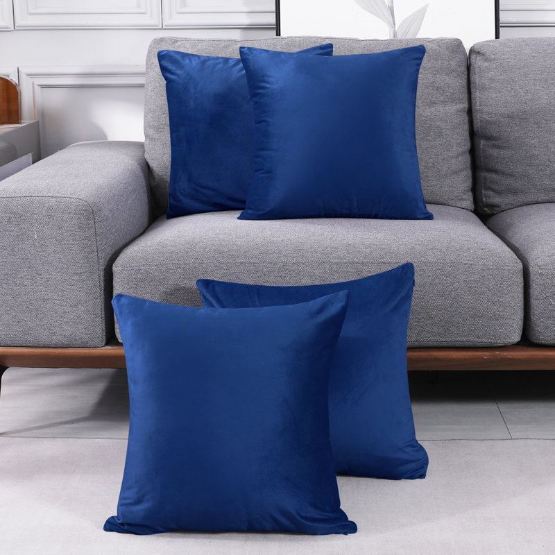 Decorative Throw Soft Linen Cushion Covers Pillow Covers (Set of 4), Square 26", Cream
