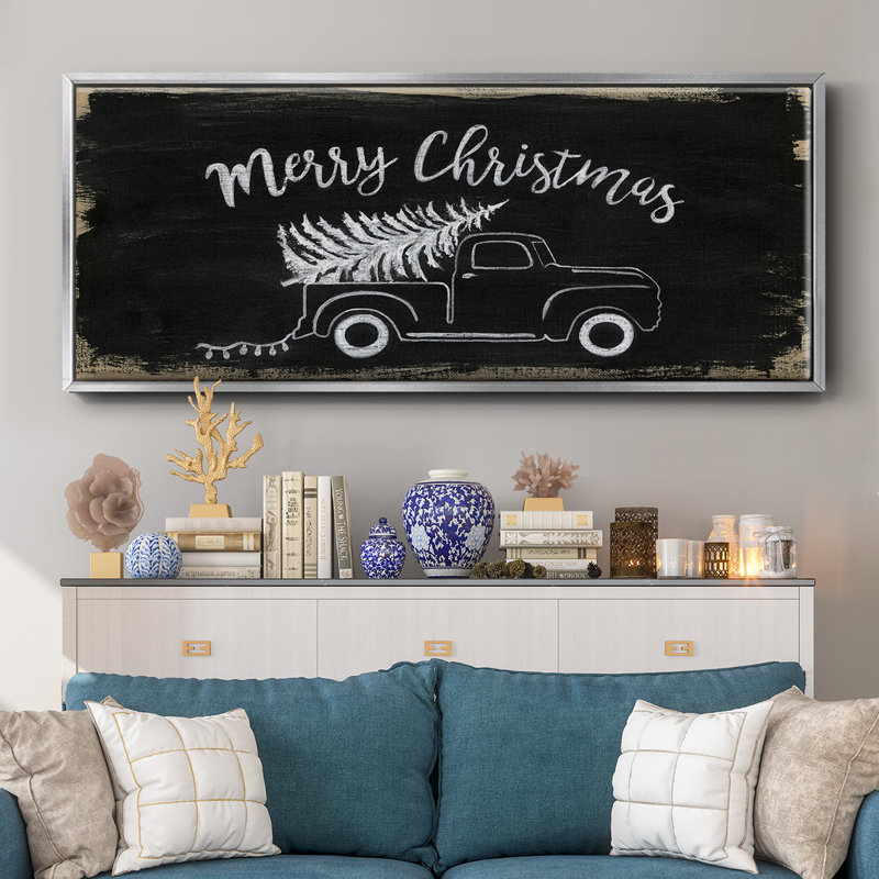 Merry Christmas Truck - Toile encadrée