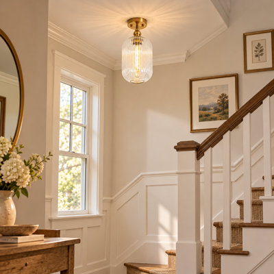 Glass Semi Flush Mount