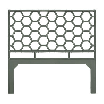 Honeycomb Wicker/Rattan Open-Frame Headboard
