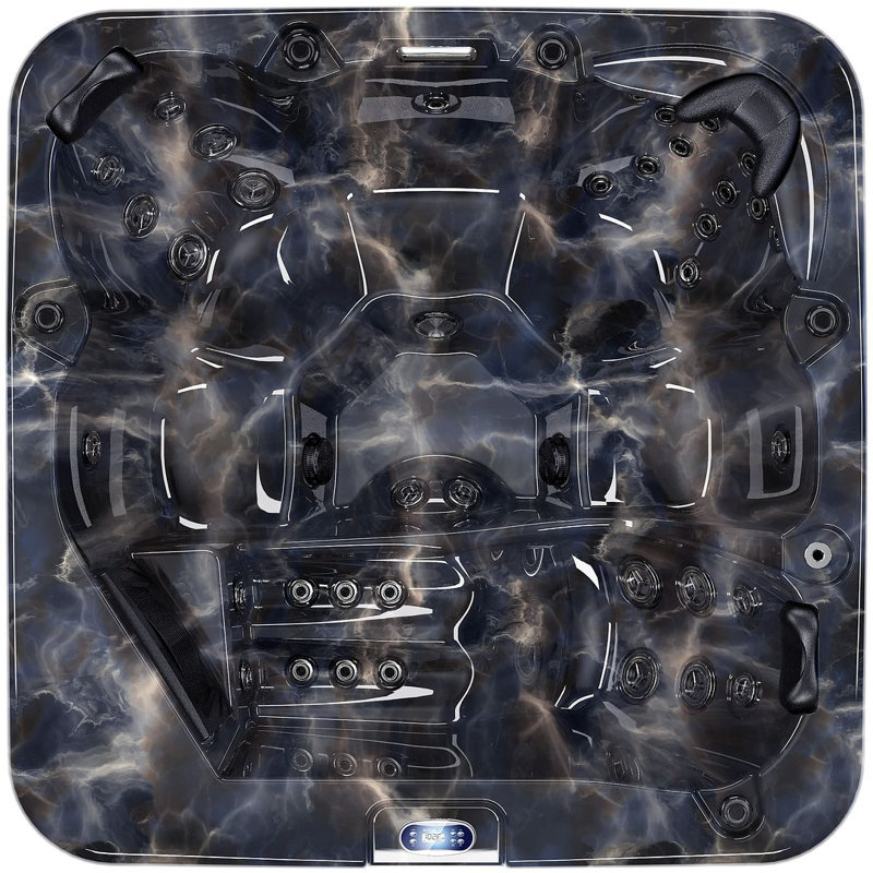 Spa Luxuria Spas 6 - Personne 57 - Jet acrylique rectangulaire avec ozonatorin moka, Moka, Opale de minuit