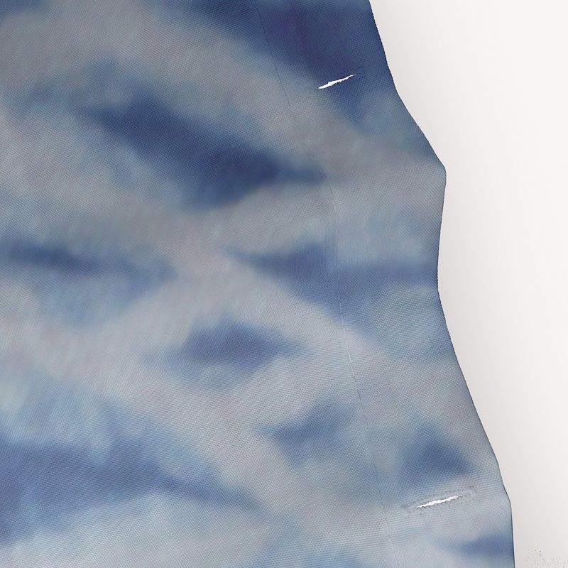 Grand Ridge Abstract Shower Curtain, Blue