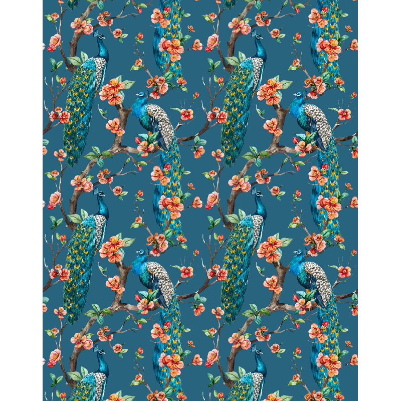 Veliandi 7m x 75cm Wallpaper Roll, Navy